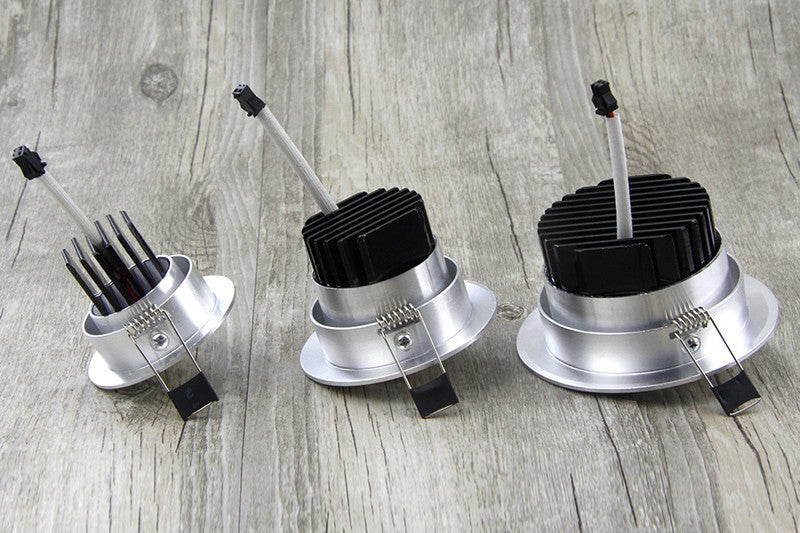 Dimmable LED Downlight COB Spotlight Ceiling lamp AC85-265V 6W 9W 12W 15W 18W Aluminum recessed downlights round led panel light