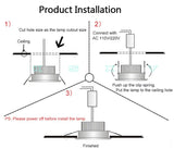 White Black LED Downlight 3W 5W 7W 9W 12W aluminum Recessed LED Spot Lighting Bedroom Kitchen Indoor led down light lamp