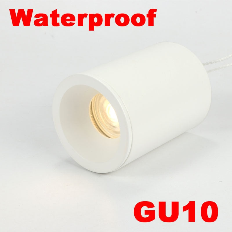 Cylinder Surface Mounted LED GU10 Downlight Fixture 220V Bathroom Waterproof IP65 Outdoor Ceiling Down Spot Light GU10 Fitting