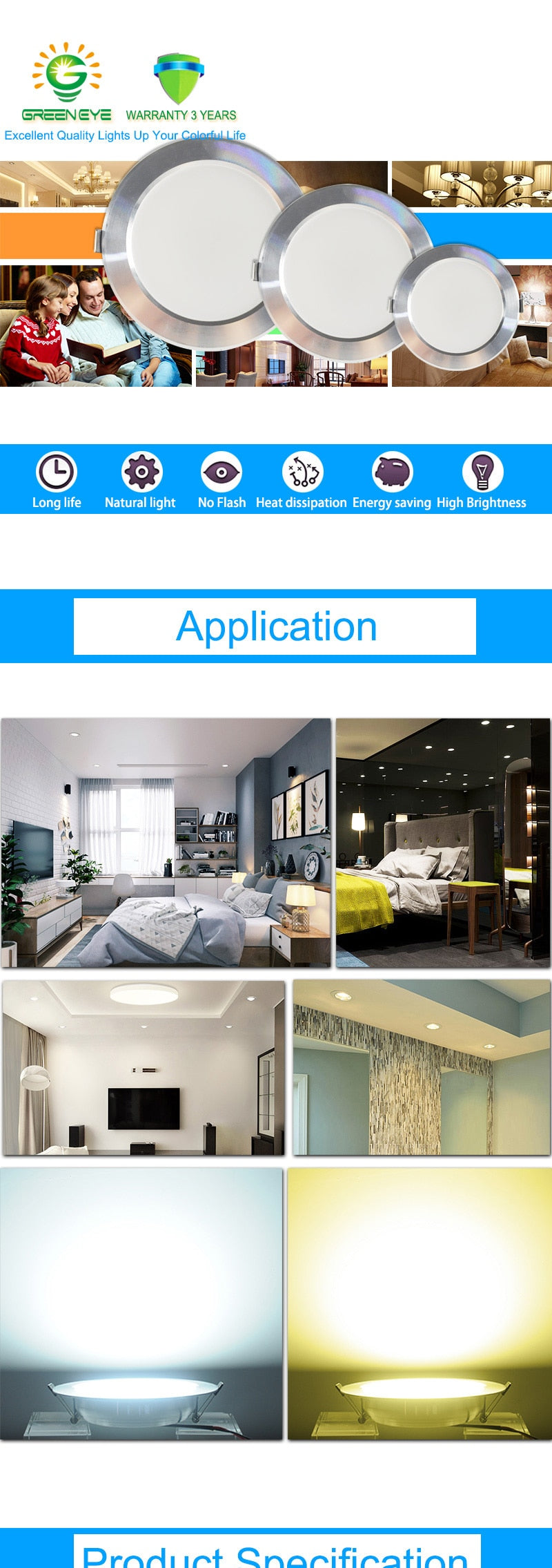 LED Downlight 10pcs 3w 5w 7w 9w 12w 18w AC 220V 240V Aluminum Ultra thin downlight Indoor Ceiling Round Recessed Spot Lighting