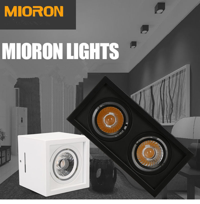 Dimmable LED Ceiling Spotlight Epistar Chip AC85-265V 10W 20W Aluminum Surface Mounted Downlight COB Background Lamps+Led Drive