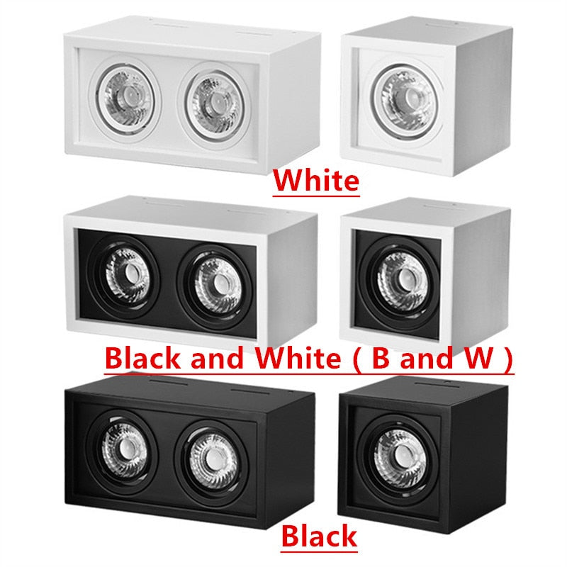 Dimmable LED Ceiling Spotlight Epistar Chip AC85-265V 10W 20W Aluminum Surface Mounted Downlight COB Background Lamps+Led Drive