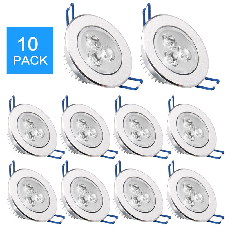 LED Spot LED Downlight Dimmable 10pcs/lot  Bright Recessed 9W LED Spot light decoration Ceiling Lamp AC 110V 220V AC85-26V z30