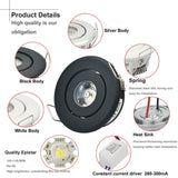 LED Downlights 10pcs 1W Mini led Downlight Cabinet Recessed Spot light led Driver Pure Nature Warm white and White Silver Black body AC85-265V