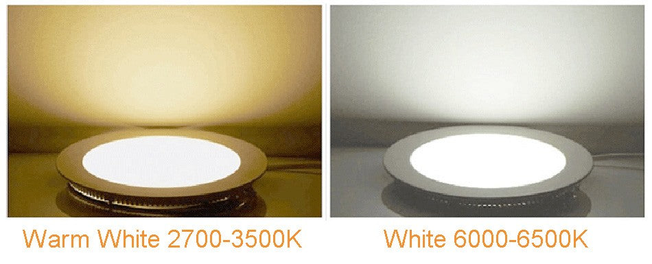 Led Panel Downlights 3W 4W 6W 9W 12W 15W 18W 24W Round/Square LED Ceiling Recessed Downlight White/Warm white