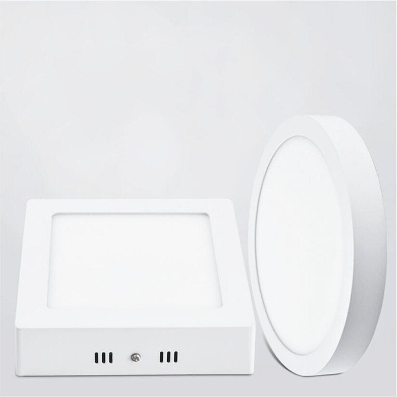 Ultra-Thin Round Square Surface Mounted LED Panel Lights 6W 12W 18W 24W LED Ceiling Lights AC85-265V LED Downlights Indoor Lighting