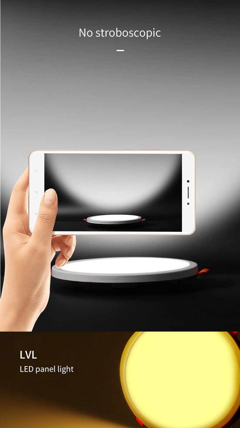 LED Panel Light Ultra thin Recessed Downlights 6W 8W 15W 20W 220V 230V Round Square Ceiling Panel lamp