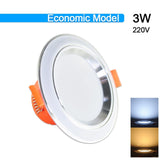 LED Downlight 3W 5W 9W 12W 15W 18W AC220V 240V downlight gold Silver White Ultra Thin Aluminum Round Recessed LED Spot Lighting