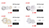 LED Downlight Gold/Silver/White Body 5W 9W 12W 15W 18W led Ceiling light AC 220V 230V 240V LED Spotlight for Indoor