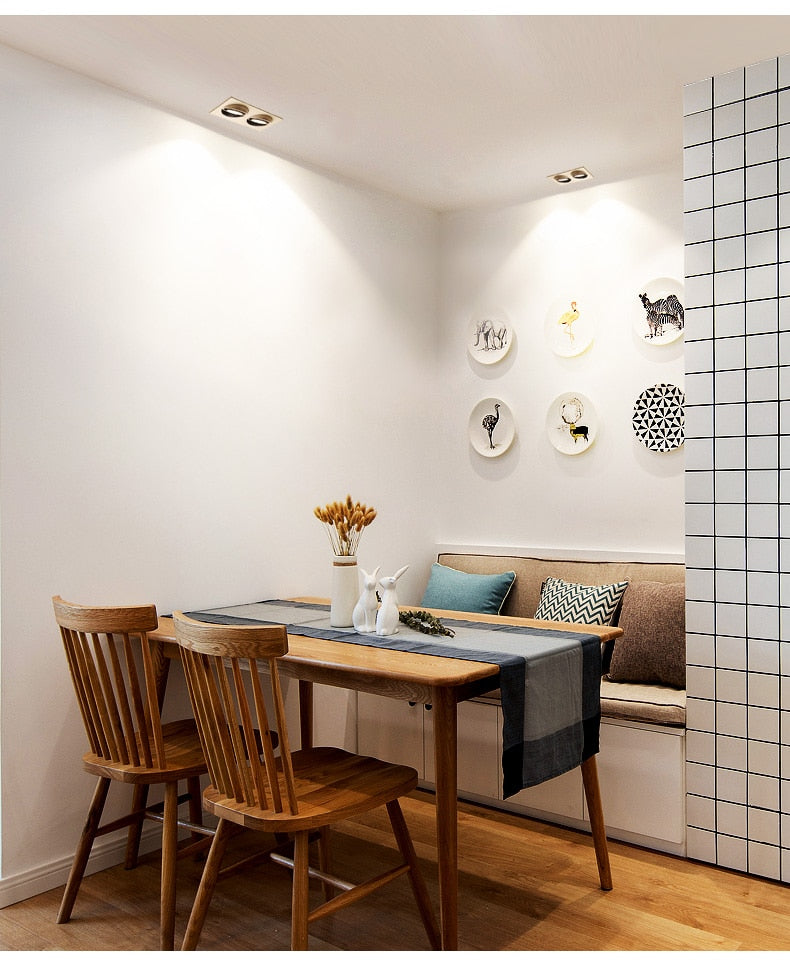 DBF 360 Angle Adjust LED Recessed Downlight 10W 14W 20W 24W LED Ceiling Spot Light 3000K/4000K/6000K Black/White Housing Light