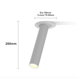 DBF Long Tube Angle Adjustable LED COB Recessed Downlight Not Dimmable 12W Ceiling Spot Light 3000K 4000K 6000K AC110V/220V