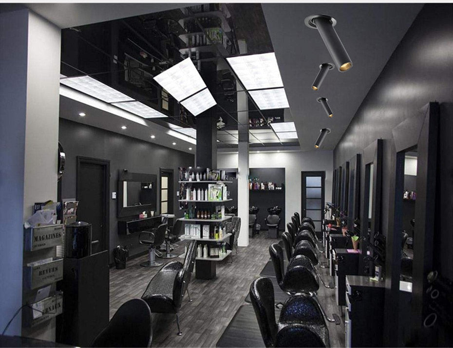 DBF Long Tube Angle Adjustable LED COB Recessed Downlight Not Dimmable 12W Ceiling Spot Light 3000K 4000K 6000K AC110V/220V