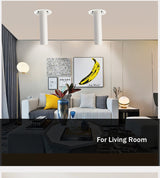 DBF Long Tube Angle Adjustable LED COB Recessed Downlight Not Dimmable 12W Ceiling Spot Light 3000K 4000K 6000K AC110V/220V