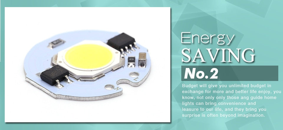 LED COB Chip 5Pcs Lampada 220V 9W 7W 5W 3W Smart IC For DIY LED Light Bulb Downlight Spotlight No Need Power Supply