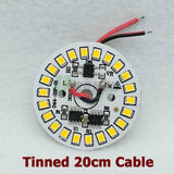 AC220V Smart IC Driver LED PCB Lamp panel 3W 5W 7W 9W 12W 15W SMD2835 Chip Light source Tinned 20cm Cable for LED blub Downlight