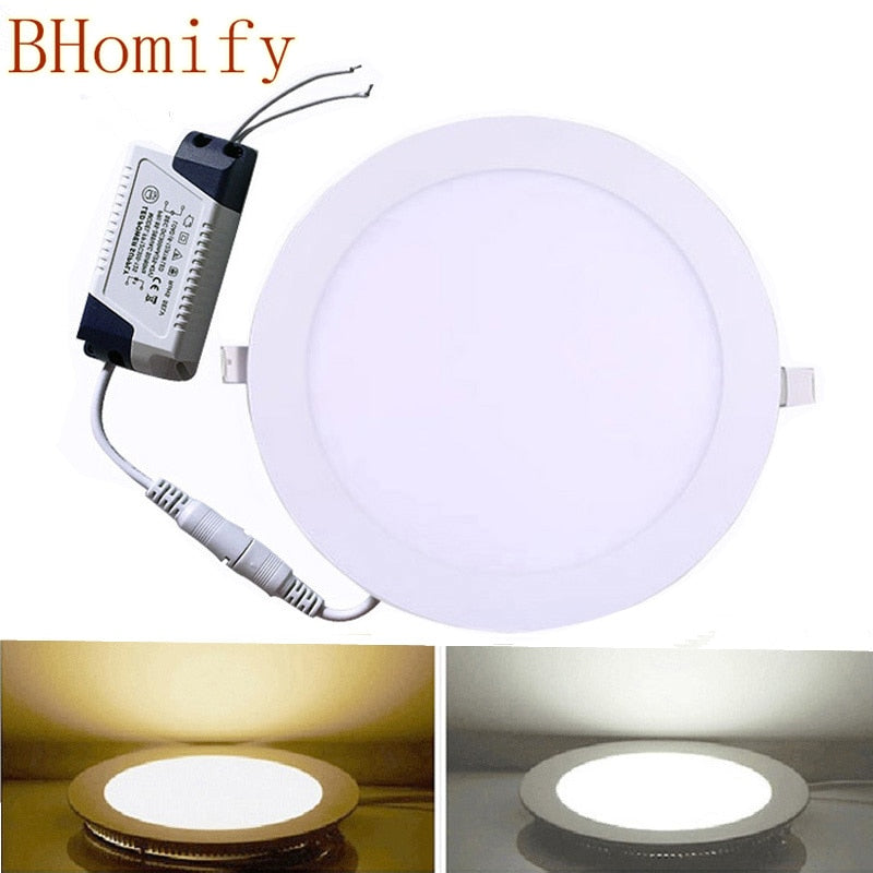 LED Ultra Thin Led Panel Downlight 3w 4w 6w 9w 12w 15w 18w Round  Panel Ceiling Recessed Spot Light AC85-265V Painel lamp CE UL