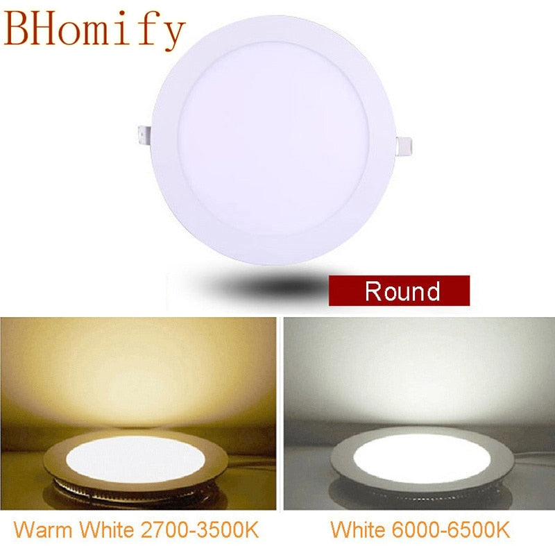 LED Ultra Thin Led Panel Downlight 3w 4w 6w 9w 12w 15w 18w Round  Panel Ceiling Recessed Spot Light AC85-265V Painel lamp CE UL