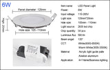 LED Ultra Thin Led Panel Downlight 3w 4w 6w 9w 12w 15w 18w Round  Panel Ceiling Recessed Spot Light AC85-265V Painel lamp CE UL