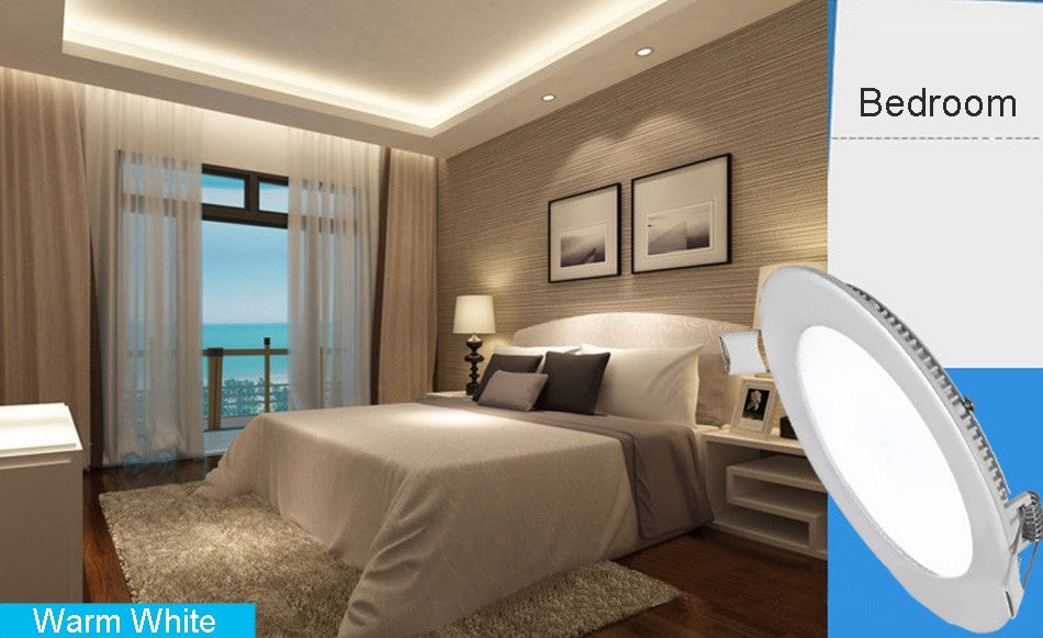 LED Ultra Thin Led Panel Downlight 3w 4w 6w 9w 12w 15w 18w Round  Panel Ceiling Recessed Spot Light AC85-265V Painel lamp CE UL