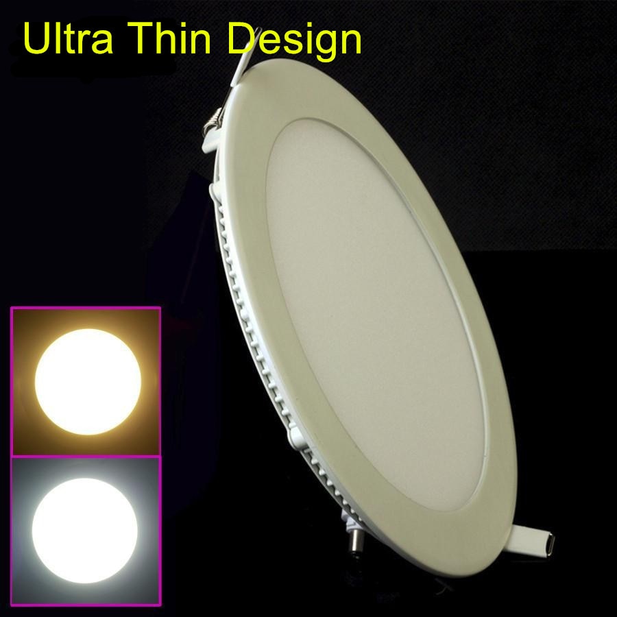 Ultra thin 3W 6W 9W 12W 15W 25W LED downlight Round LED panel / painel light 4000K bedroom luminaire Ceiling Recessed lamp