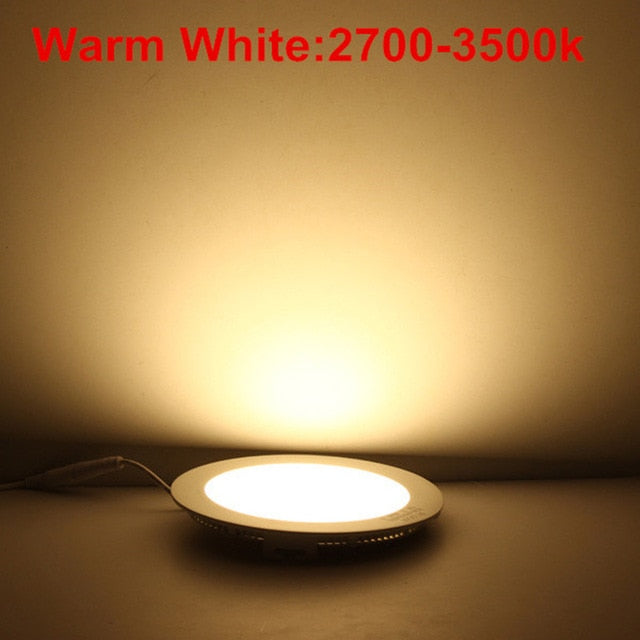 Ultra thin 3W 6W 9W 12W 15W 25W LED downlight Round LED panel / painel light 4000K bedroom luminaire Ceiling Recessed lamp