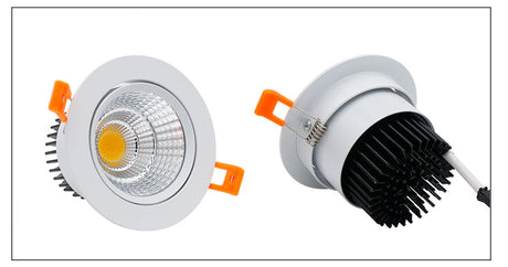 Angle Adjustable COB LED Recessed Spot Lights Dimmable 5W 9W 12W 3000K/4000K/6000K LED Ceiling Downlights AC110/220V