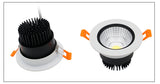 Angle Adjustable COB LED Recessed Spot Lights Dimmable 5W 9W 12W 3000K/4000K/6000K LED Ceiling Downlights AC110/220V