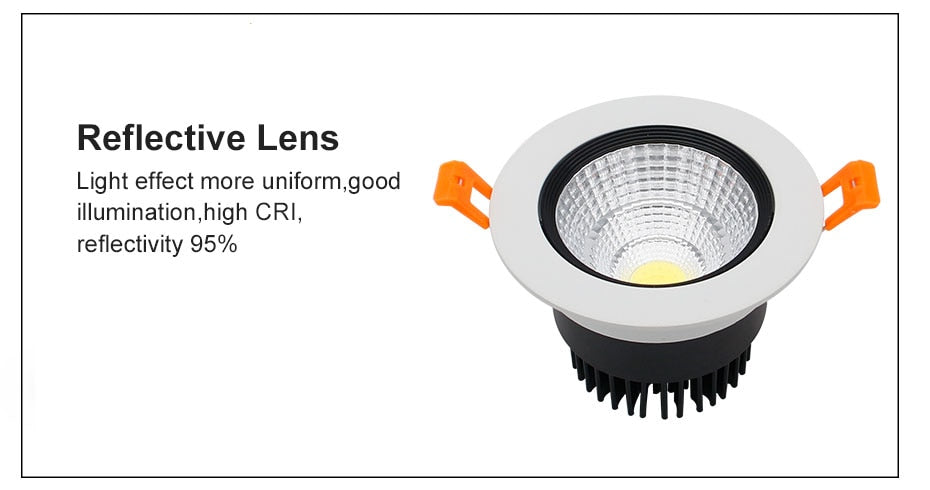 Angle Adjustable COB LED Recessed Spot Lights Dimmable 5W 9W 12W 3000K/4000K/6000K LED Ceiling Downlights AC110/220V