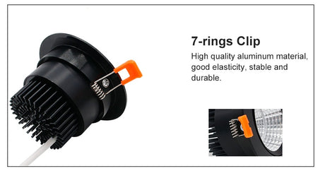 Angle Adjustable COB LED Recessed Spot Lights Dimmable 5W 9W 12W 3000K/4000K/6000K LED Ceiling Downlights AC110/220V