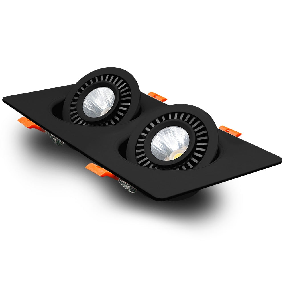 Dimmable Lights LED Ceiling Spot Light Embedded Angled Downlight 10W 14W 20W 24W Rectangle Downlight AC85-265V