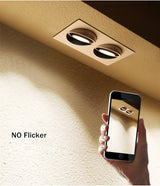 Dimmable Lights LED Ceiling Spot Light Embedded Angled Downlight 10W 14W 20W 24W Rectangle Downlight AC85-265V