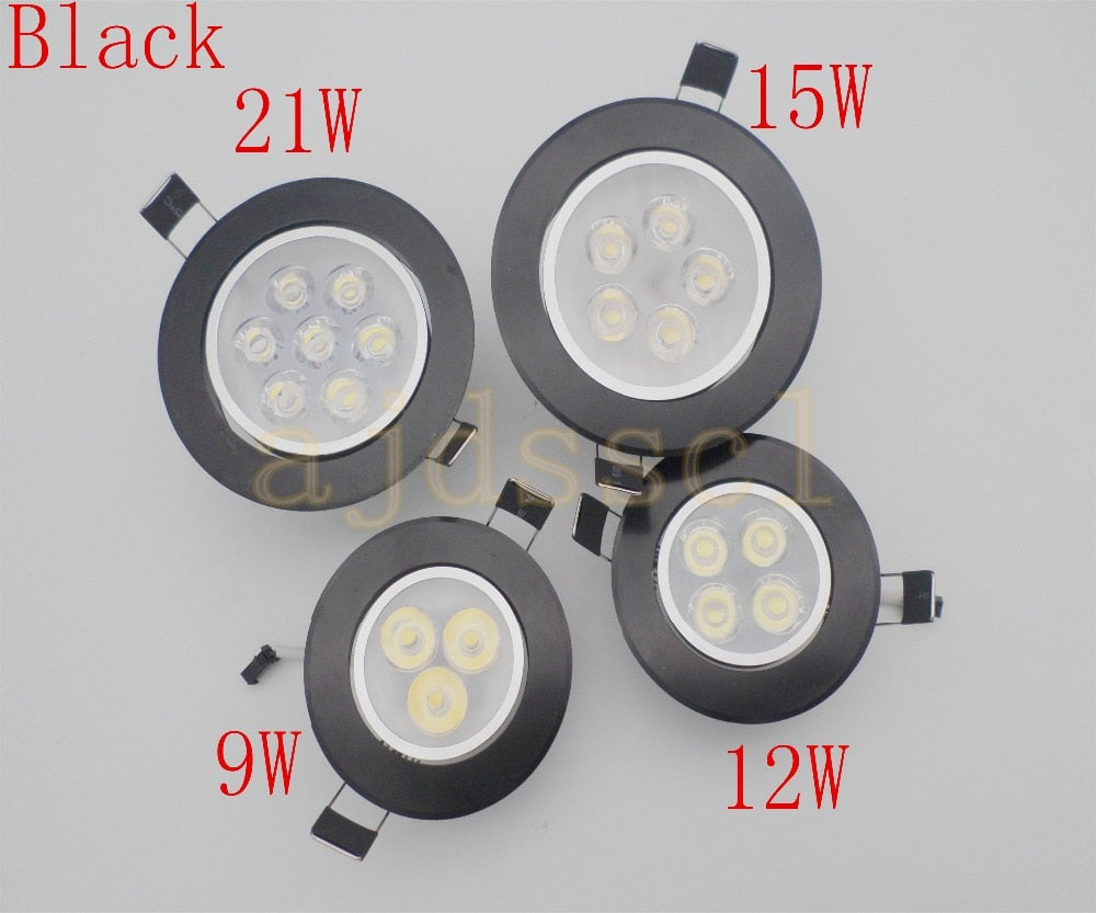 LED Spot LED Downlight Dimmable Bright Recessed 6W 9W 12W 15W 21W  LED Spot light decoration Ceiling Lamp AC 110V 220V AC85-26V