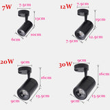 Dimmable Surface Mounted Anti Glare LED Downlights 7w 12w 20w 30w Epistar Chip COB Ceiling Spot Lights AC85~265V Background Lamp