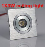 High power led 1W 3W recessed led ceiling lamps square living room cabinet bedroom led downlights