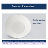 LED 5w Sound light Infrared Human Body Sensor Downlight Radar Sensor nd Lamp Control Induction Ceiling Downlight