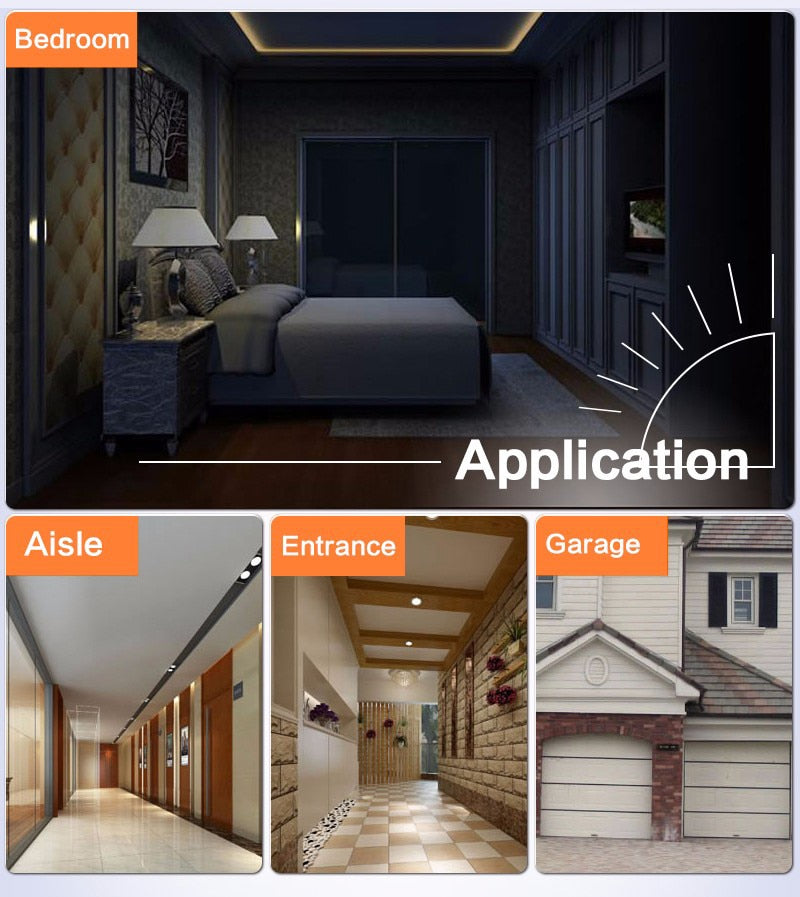 LED 5w Sound light Infrared Human Body Sensor Downlight Radar Sensor nd Lamp Control Induction Ceiling Downlight