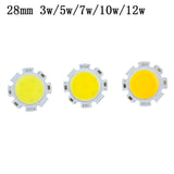LED COB Chip 28mm Square Round Lighting Source 10-100pcs 3W 5W 7W 10W 12W for Spotlight Downlight Tube Light Ceiling Lamp 300ma