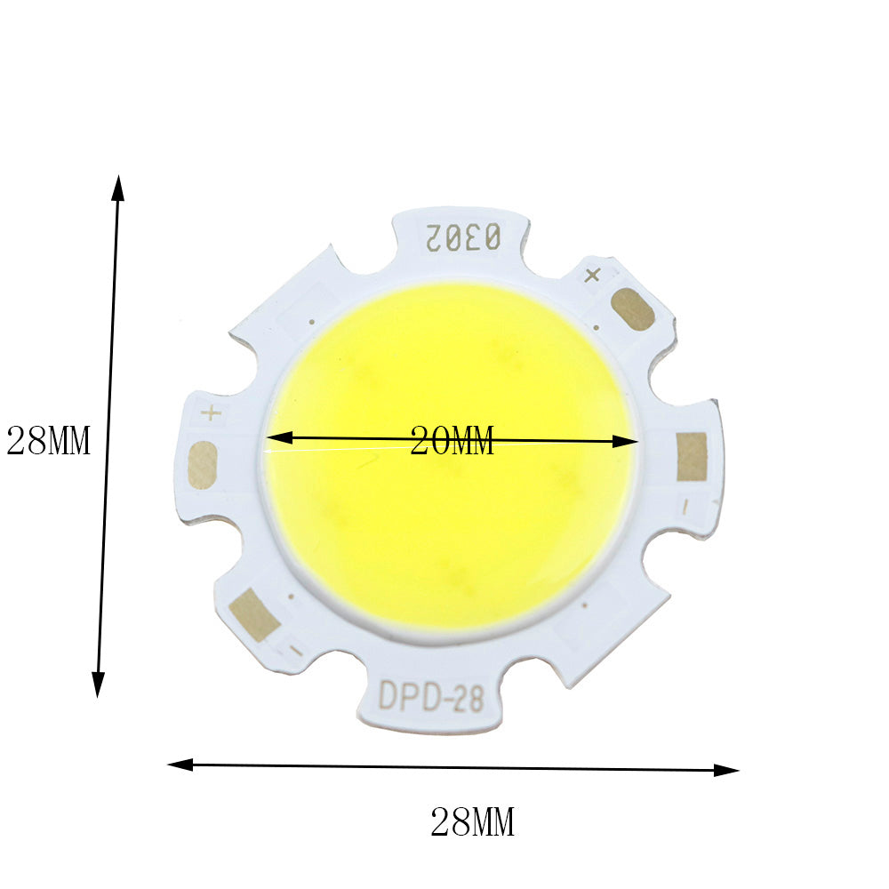 LED COB Chip 28mm Square Round Lighting Source 10-100pcs 3W 5W 7W 10W 12W for Spotlight Downlight Tube Light Ceiling Lamp 300ma