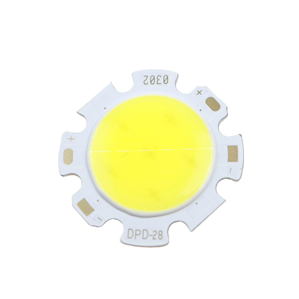 LED COB Chip 28mm Square Round Lighting Source 10-100pcs 3W 5W 7W 10W 12W for Spotlight Downlight Tube Light Ceiling Lamp 300ma