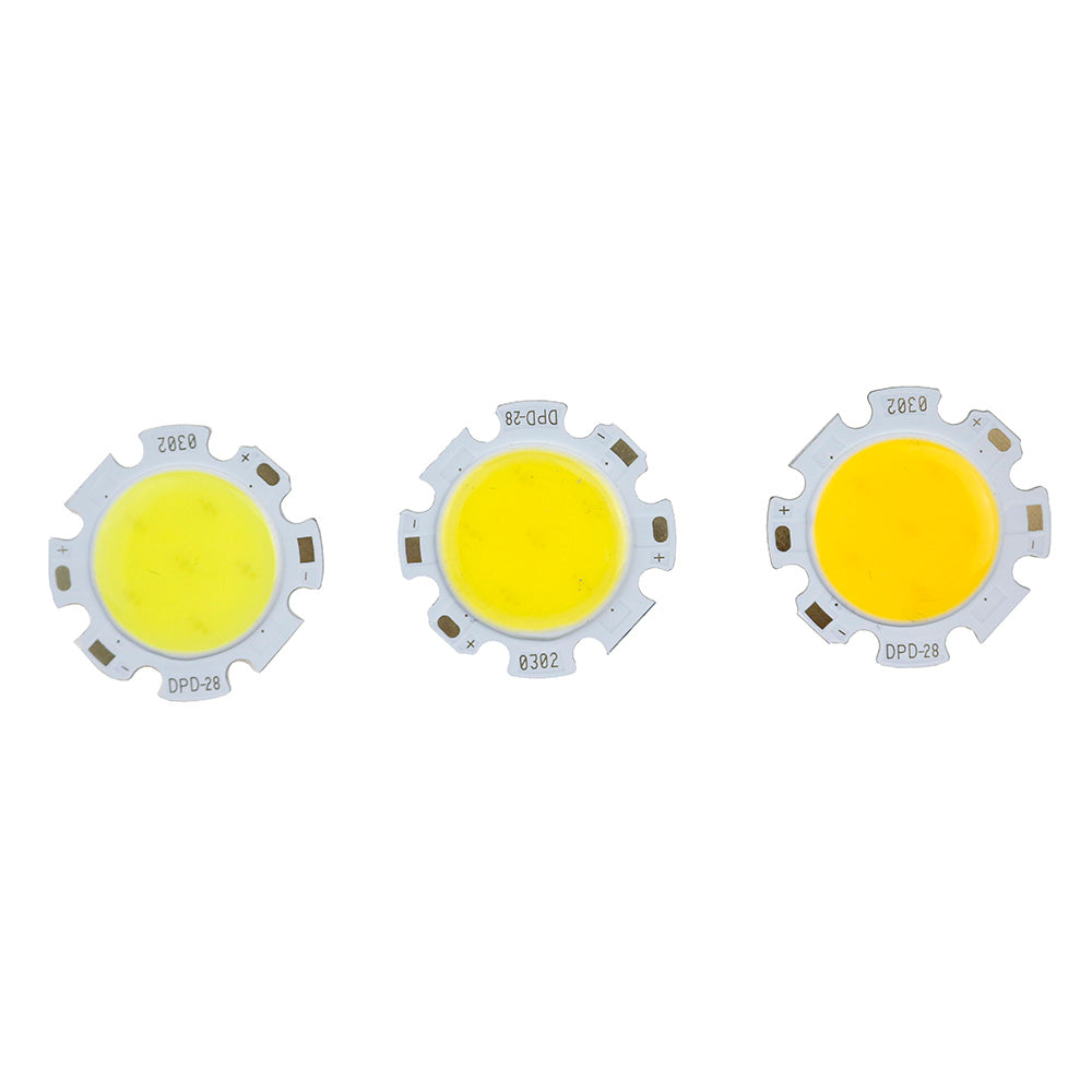 LED COB Chip 28mm Square Round Lighting Source 10-100pcs 3W 5W 7W 10W 12W for Spotlight Downlight Tube Light Ceiling Lamp 300ma