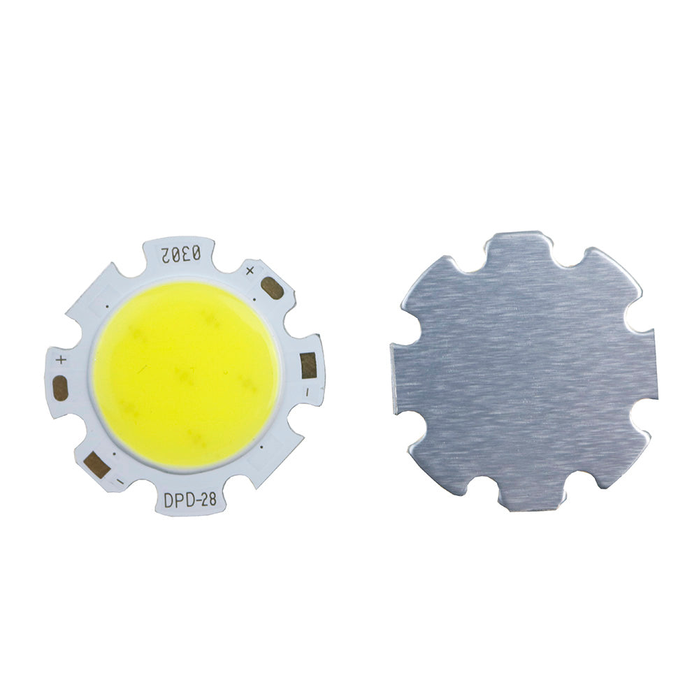 LED COB Chip 28mm Square Round Lighting Source 10-100pcs 3W 5W 7W 10W 12W for Spotlight Downlight Tube Light Ceiling Lamp 300ma