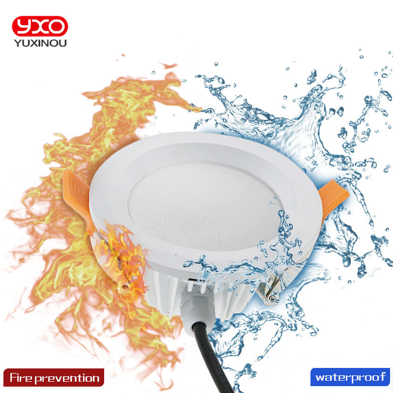 Waterproof/Fire prevention LED Downlight IP65 LED Downlight Spot Light 12W/9W/7W/5W Super Bright AC220V Recessed Ceiling Lamp