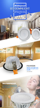 Waterproof/Fire prevention LED Downlight IP65 LED Downlight Spot Light 12W/9W/7W/5W Super Bright AC220V Recessed Ceiling Lamp