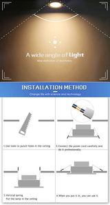 Waterproof/Fire prevention LED Downlight IP65 LED Downlight Spot Light 12W/9W/7W/5W Super Bright AC220V Recessed Ceiling Lamp