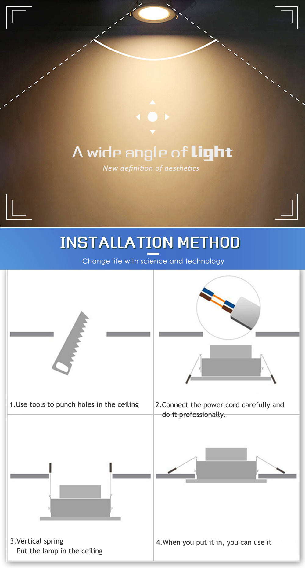 Waterproof/Fire prevention LED Downlight IP65 LED Downlight Spot Light 12W/9W/7W/5W Super Bright AC220V Recessed Ceiling Lamp
