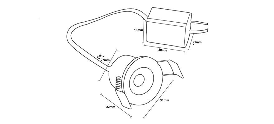 LEDIARY Silvery/Black/White/Golden Mini LED Downlights 1.5W 27mm 100V-240V Jewelry Display Ceiling Recessed Cabinet Spot Lamp