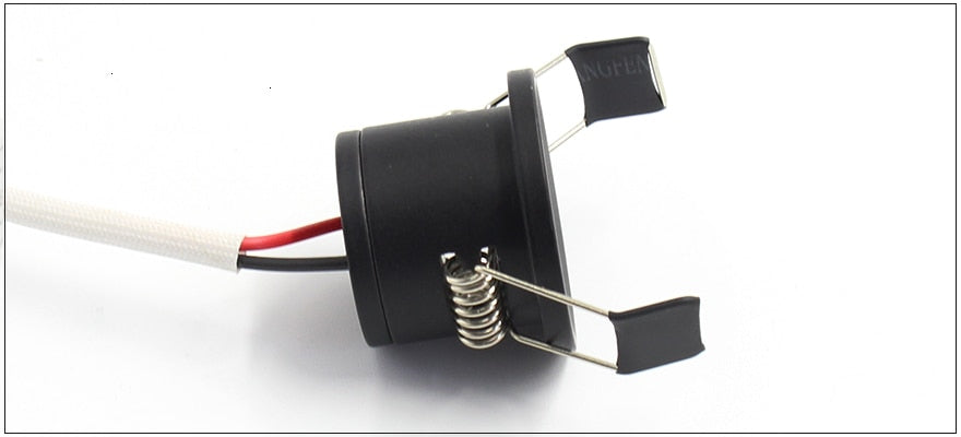 LEDIARY Silvery/Black/White/Golden Mini LED Downlights 1.5W 27mm 100V-240V Jewelry Display Ceiling Recessed Cabinet Spot Lamp