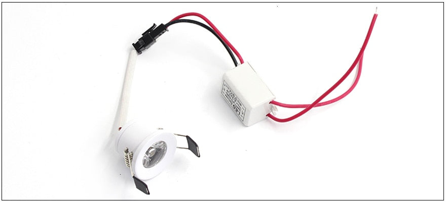 LEDIARY Silvery/Black/White/Golden Mini LED Downlights 1.5W 27mm 100V-240V Jewelry Display Ceiling Recessed Cabinet Spot Lamp