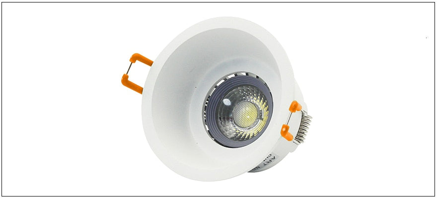 LEDIARY LED Spot Downlight Fitting GU10 Matte White 90-260V Ceiling Recessed Lamp 75mm 90mm Cut Hole Bulb Replaceable Downlights