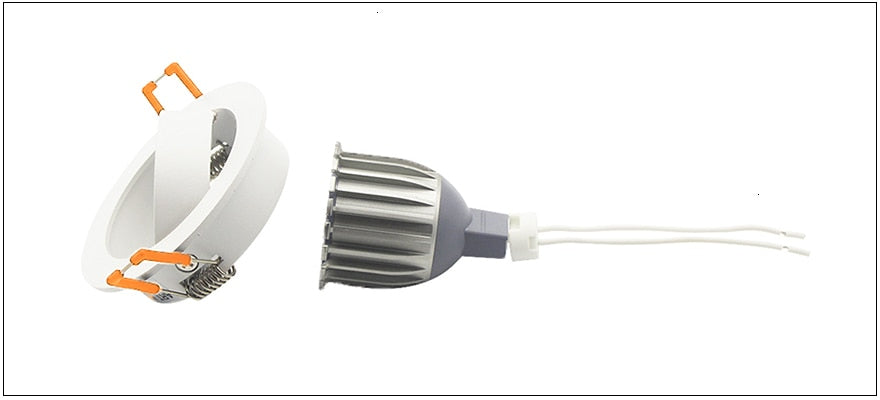 LEDIARY LED Spot Downlight Fitting GU10 Matte White 90-260V Ceiling Recessed Lamp 75mm 90mm Cut Hole Bulb Replaceable Downlights